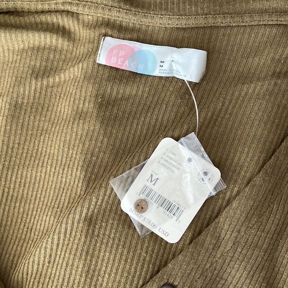 NWT Free People x Revolve Lively Romper in Tropical Nut Size Medium - Picture 7 of 9